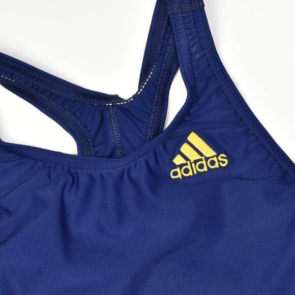 Adidas Stripe Competitive Performance Racing One-Piece Swimsuit NEW 28 - Picture 6 of 7